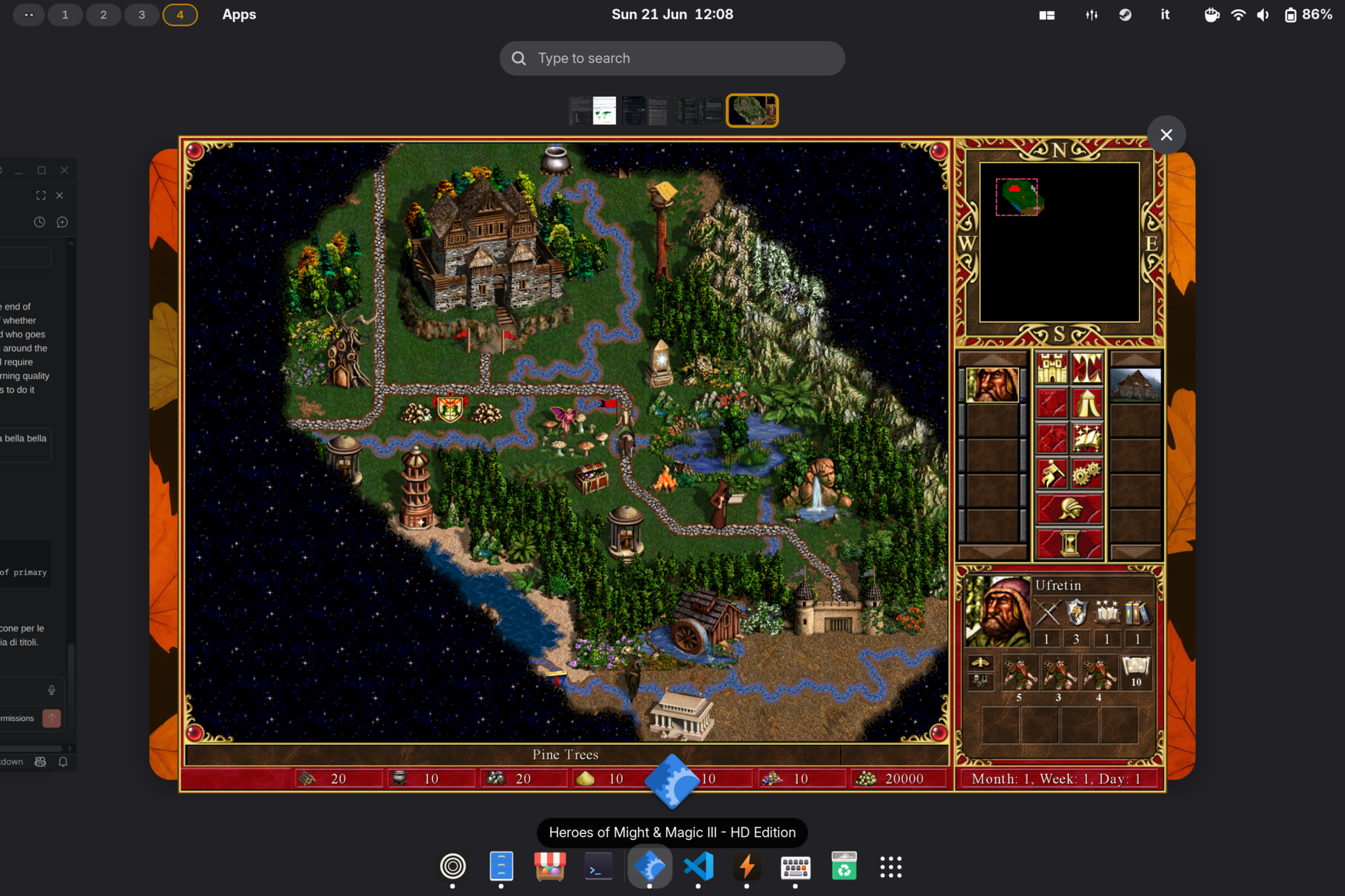 Heroes III running on Margine through Proton